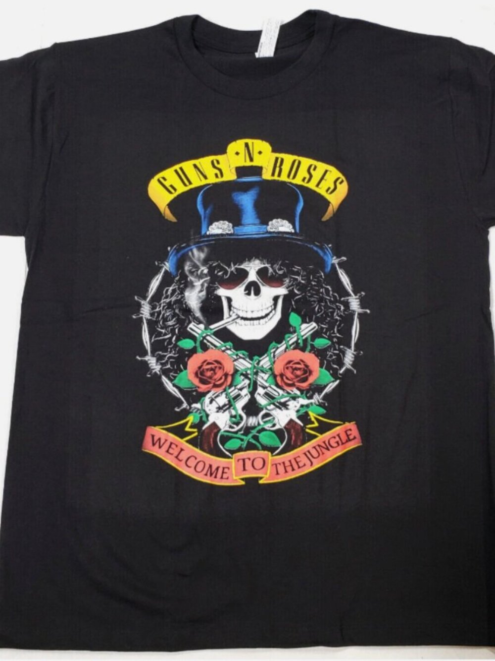 GUNS N ROSES Welcome To The Jungle Tee GnR Slash Adult Men's Black New xxl